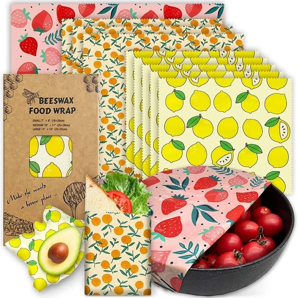 9pcs Multi Size Beeswax Food W - Beeswax Food Cover recension och pris