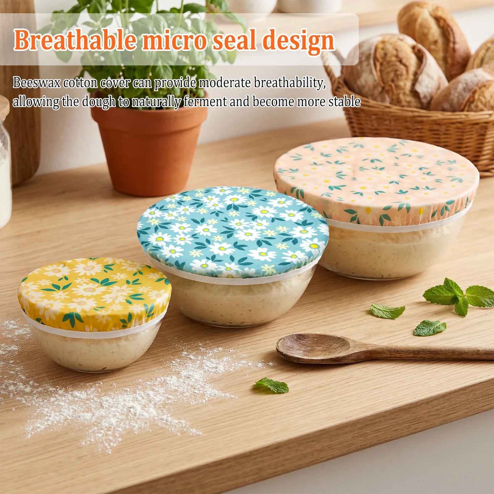 3Pcs Bowl Covers Cotton Beeswa - Beeswax Food Cover recension och pris