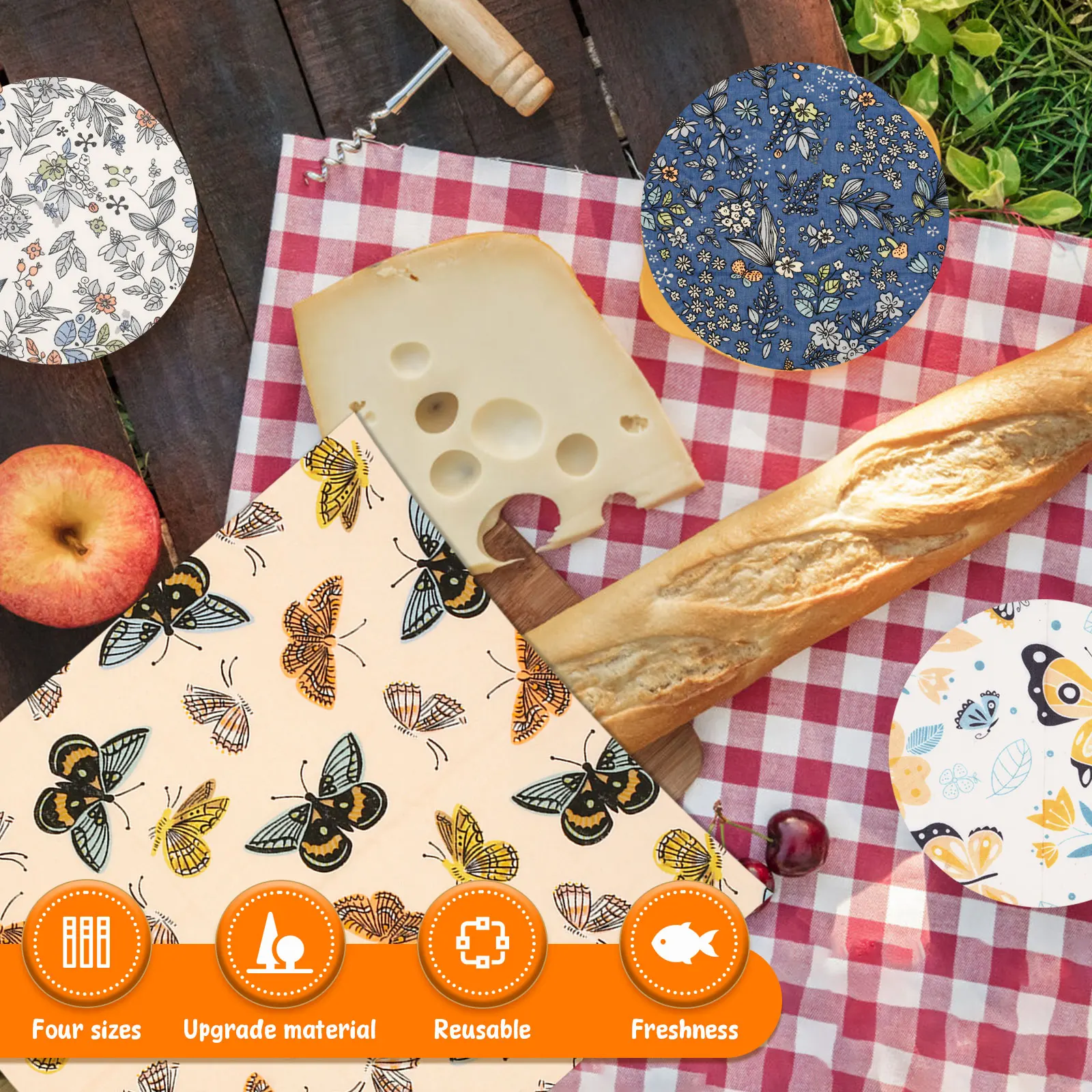 11 Pcs Beeswax Food Wrap Set R - Beeswax Food Cover recension och pris