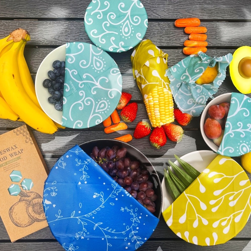 9pcs Multi Size Beeswax Food W - Beeswax Food Cover recension och pris